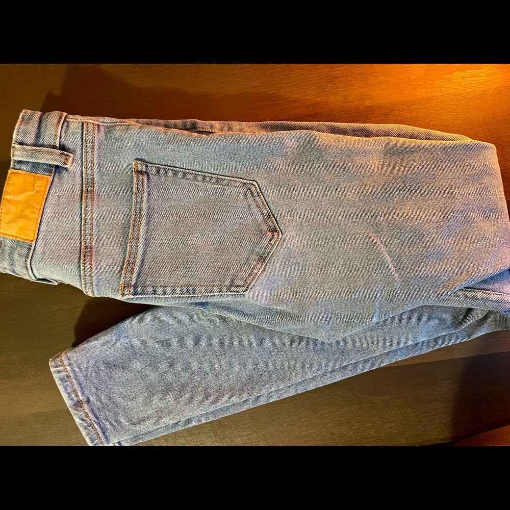 Zara Light Wash Denim High Waisted Skinny Jeans